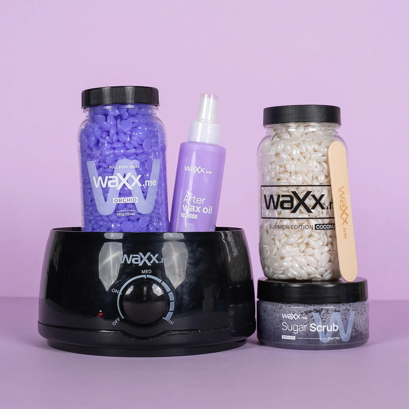 WaXx Box Orchid Glow  + Dárek Olej pro použití po aplikaci vosku 