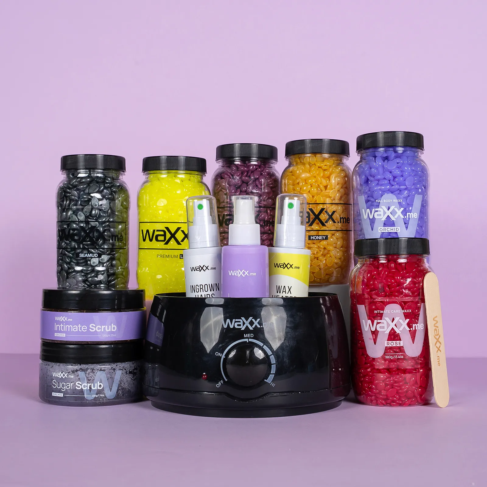 WaXx Box Purple Touch  + Dárek 2 Tělové vosky 