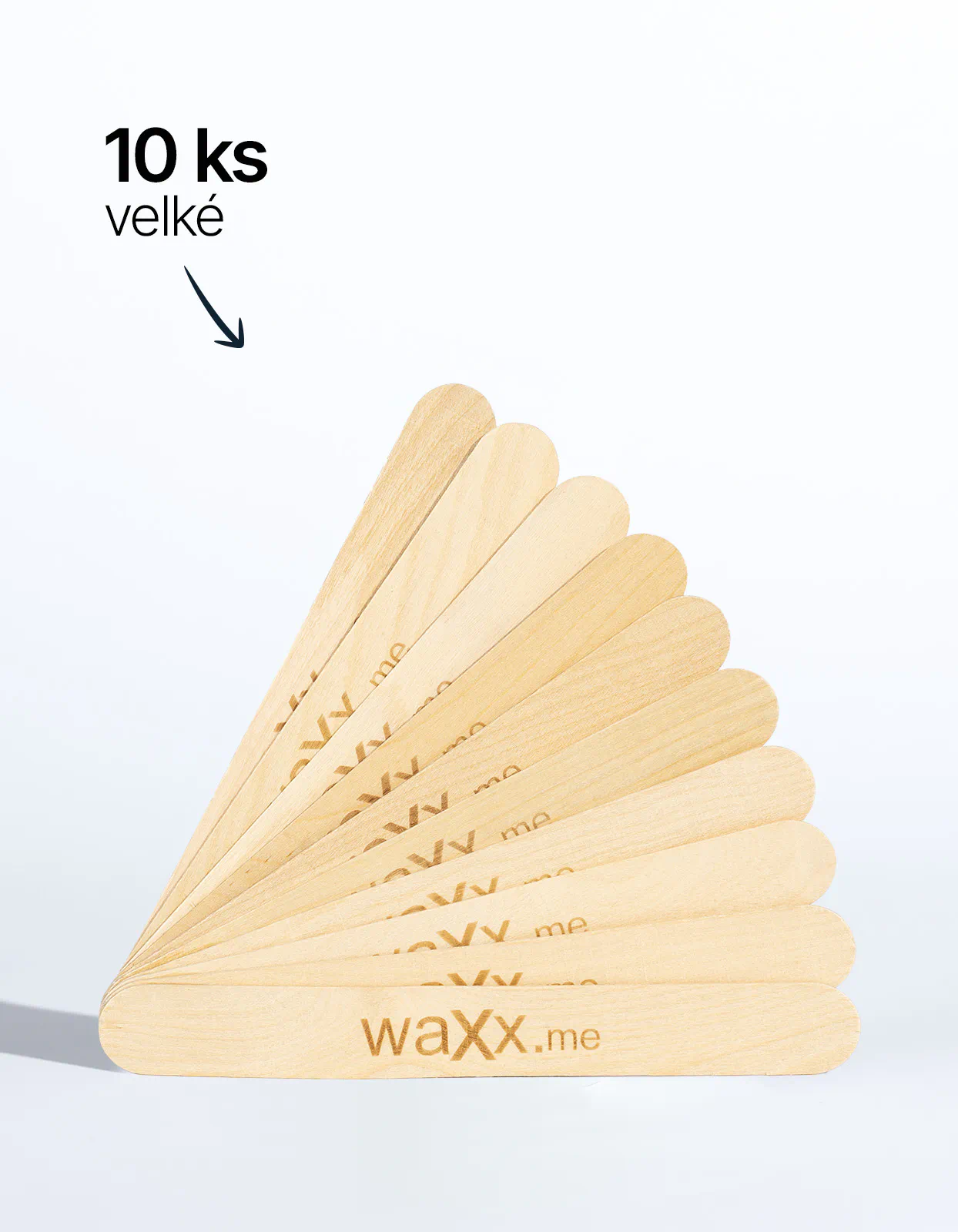 Velké dřevěné špachtle – 10 ks