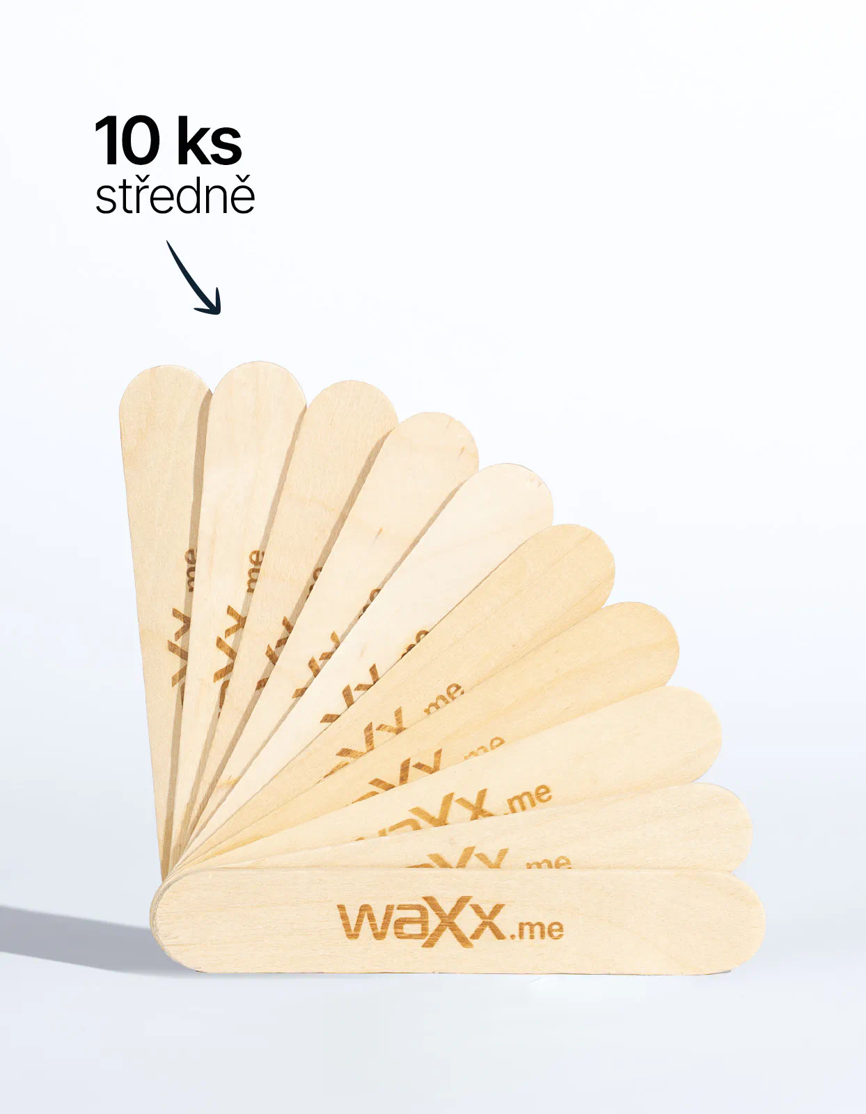 Středně velké dřevěné špachtle – 10 ks